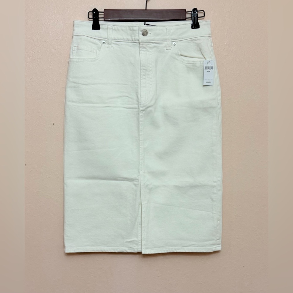 GAP Factory Denim Midi Pencil Skirt